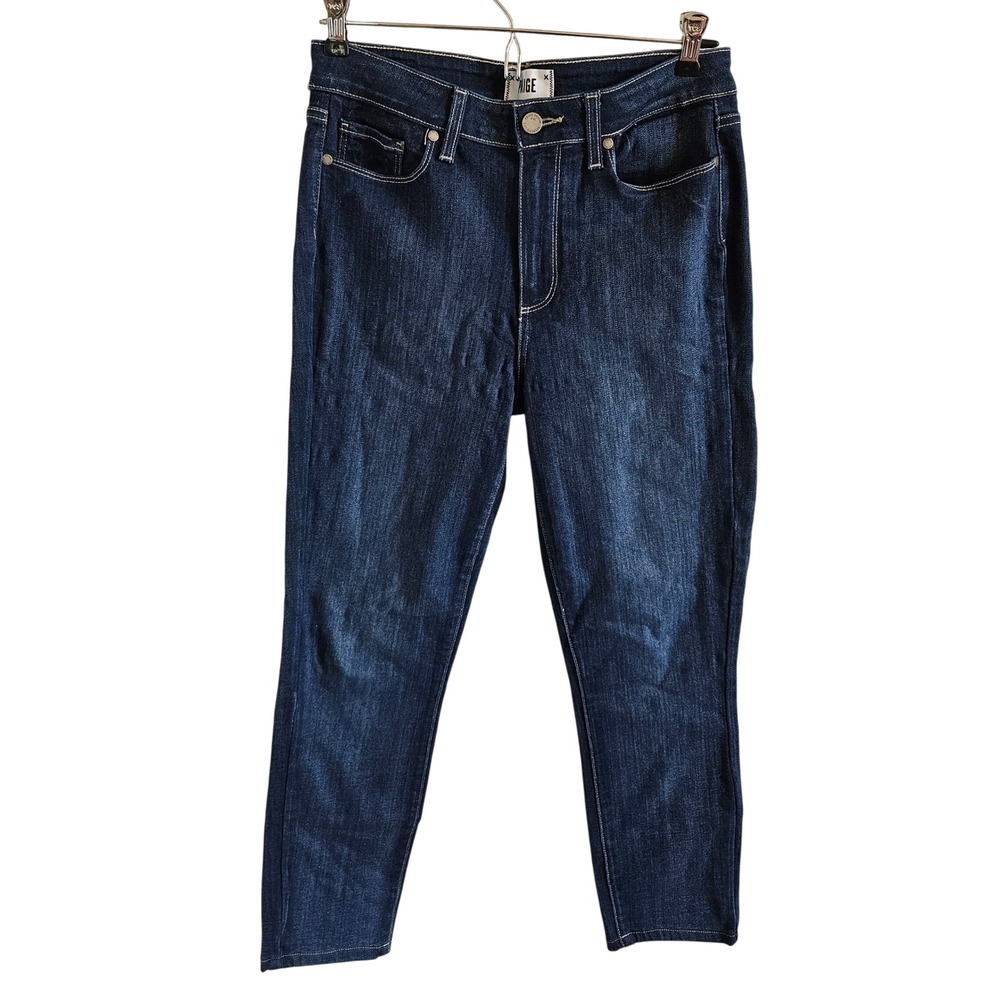 PAIGE Hoxton Ultra Skinny Jeans Womens 29 Dark Indigo High Rise Stretch Denim